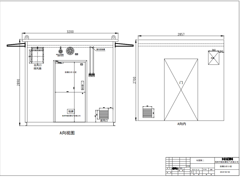 防爆分析小屋外形图